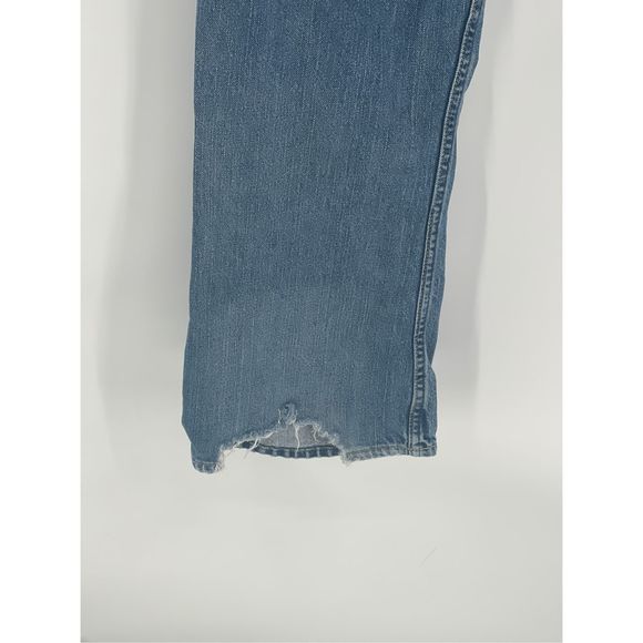 American Eagle Outfitters Jeans Men 30 x 29 Bootcut Distressed Blue Y2K‎ - Picture 11 of 14